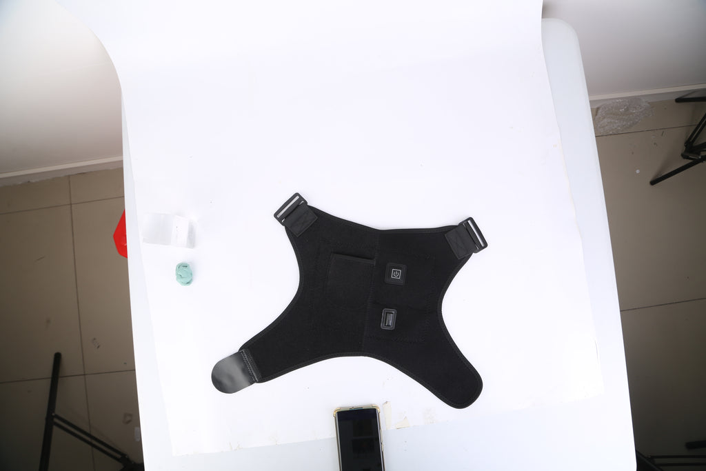 1Pc Heated Shoulder Brace Electric Heating Pad Therapy Shoulder Heating Wrap Compression Sleeve For Shoulder Pain Muscle Stiffness Bursitis Tendonitis